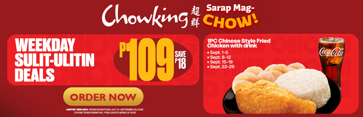 Chowking Sulit Ulitin Weekday Deals Promo